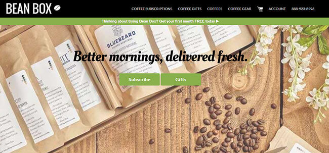 Bean Box Homepage