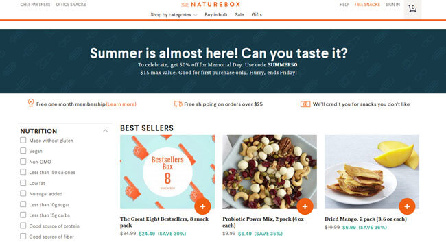 NatureBox Homepage