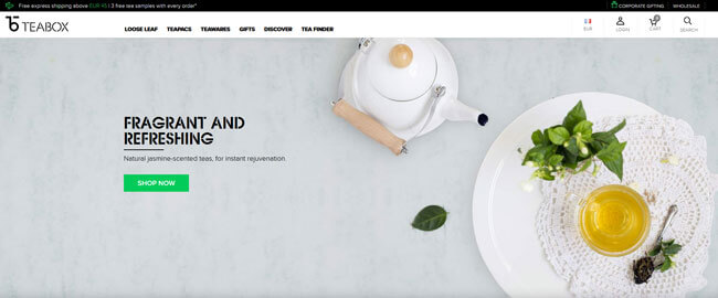 Teabox Homepage