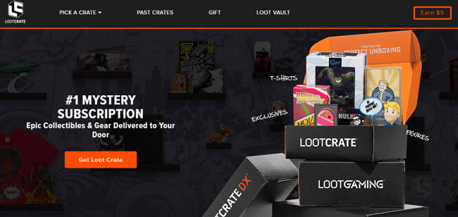 loot crate homepage