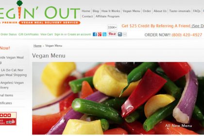 vegin out vegan menu