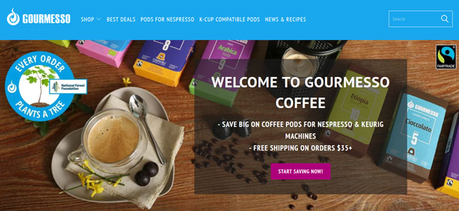 Gourmesso Review homepage