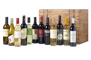 12 bottles wines in a wine gift case