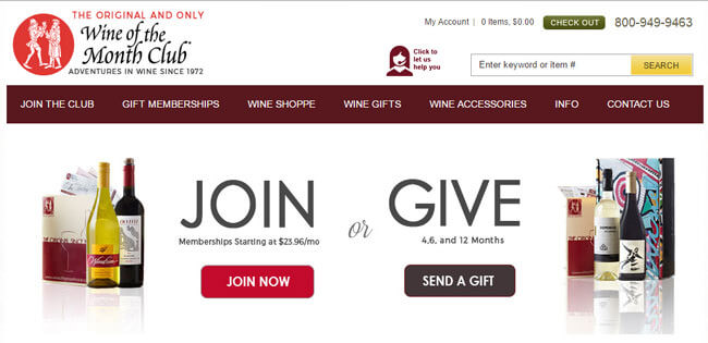 wine of the month club home page