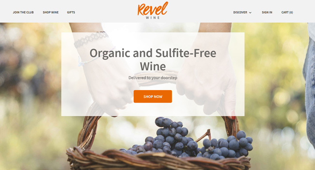 Revel Club printscreen homepage